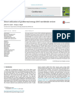 Direct Utilization of Geothermal Energy 2015