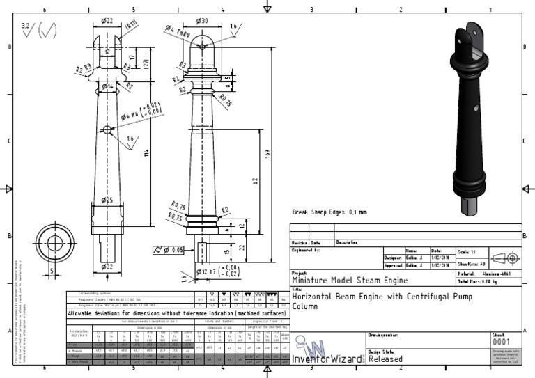 Inventorwizard: Miniature Model Steam Engine Horizontal Beam Engine ...