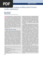 Zachrisson Et Al 2011, Canine Substitution PDF