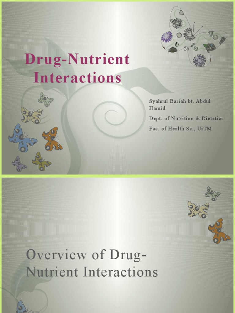 What Are The 4 Types Of Drug Nutrient Interactions