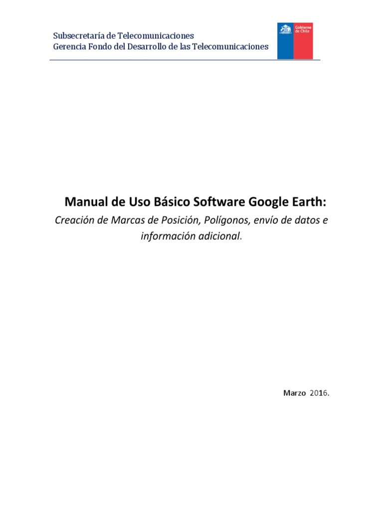 Manual Uso Basico Google Earth PDF | PDF | Google | Panel solar