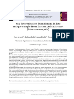 [Anthropological Review] Sex Determination From Femora in Late Antique Sample From Eastern Adriatic Coast (Salona Necropolis)