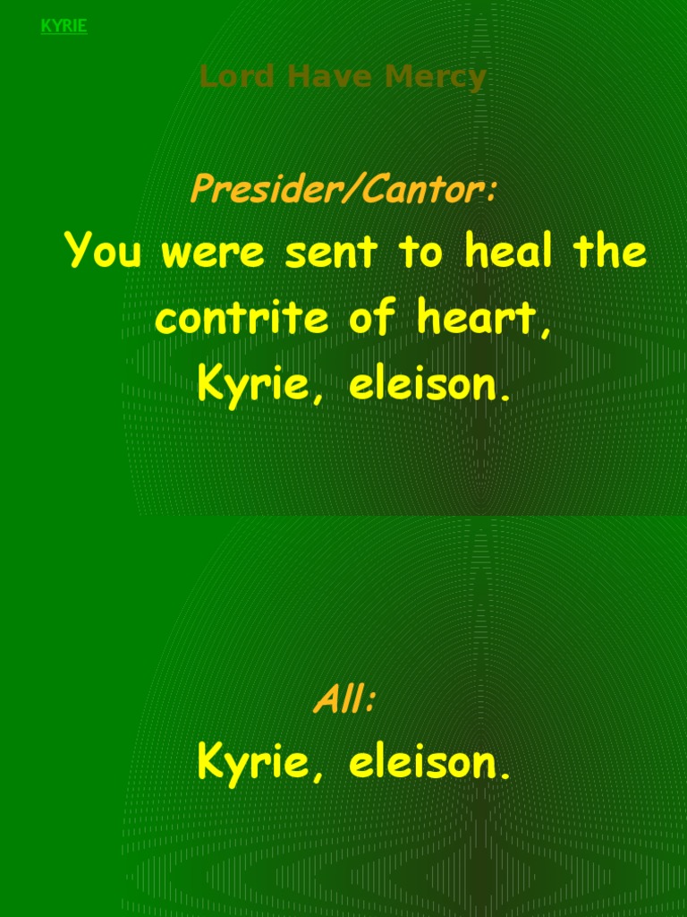 Lord, Have Mercy (Kyrie, Eleison) Lyrics PDF