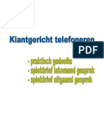 Klantgericht Telefoneren Praktijk en Spiekbrief