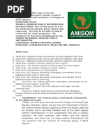 AMISOM Troops From the Djiboutian Contingent Donate Medical Supplies to Needy Residents in Villages in Belet Weyne