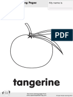 Tangerine Coloring Page