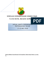 Jadual Waktu Peperiksaan Pertengahan Tahun 2016