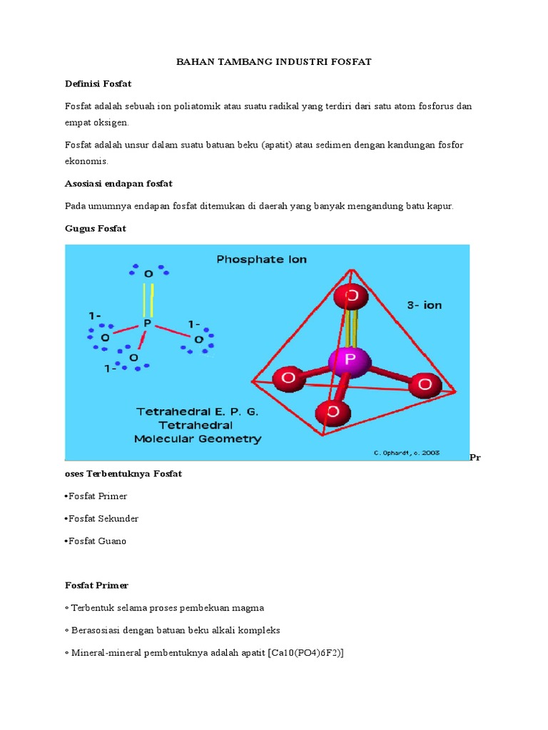 Bahan Tambang Industri Fosfat