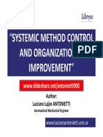 Systemic Method Control and Organizational Improvement - Luciano Lujan ANTONIETTI