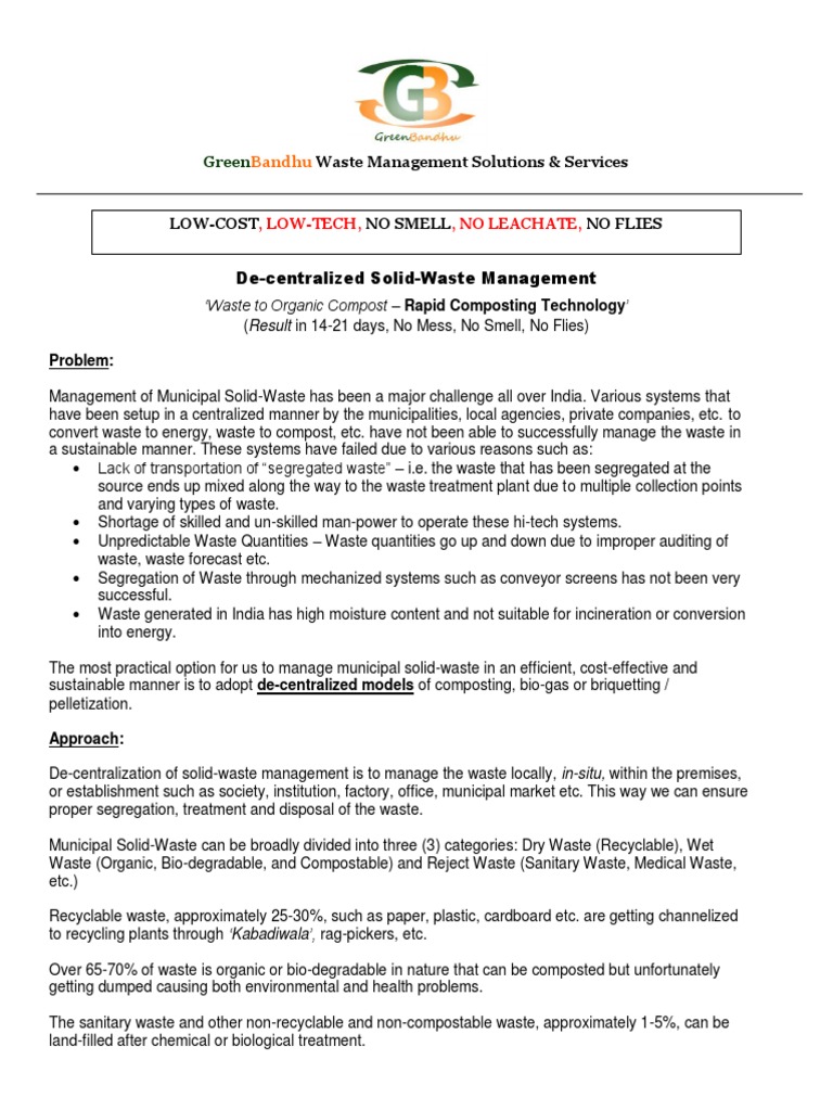 Rapid Composting Solutions for Waste Management | PDF | Compost | Waste ...