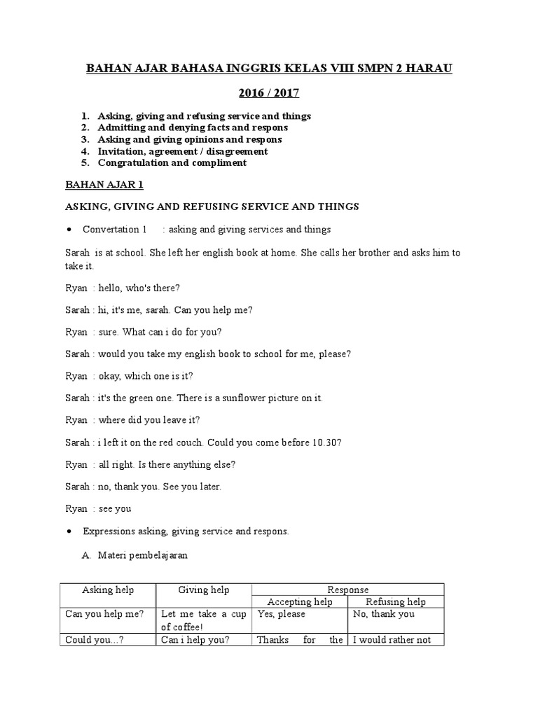 Contoh Dialog Bahasa Inggris Tentang Asking And Giving Opinion Beserta