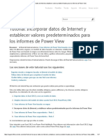 Tutorial 04 - Incorporar Datos de Internet y Establecer Valores Predeterminados para Los Informes de Power View