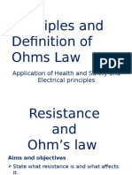 Principles and Definition of Ohms Law