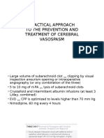 Practical Approach To The Prevention and Treatment of Cerebral Vasospasm