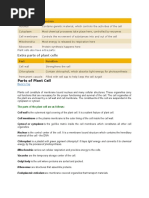 Extra Parts of Plant Cells