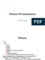 Patient Presentations