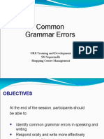 Common Errors in Grammar