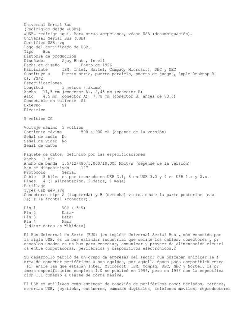 Usb | PDF | USB | Protocolos de capa física