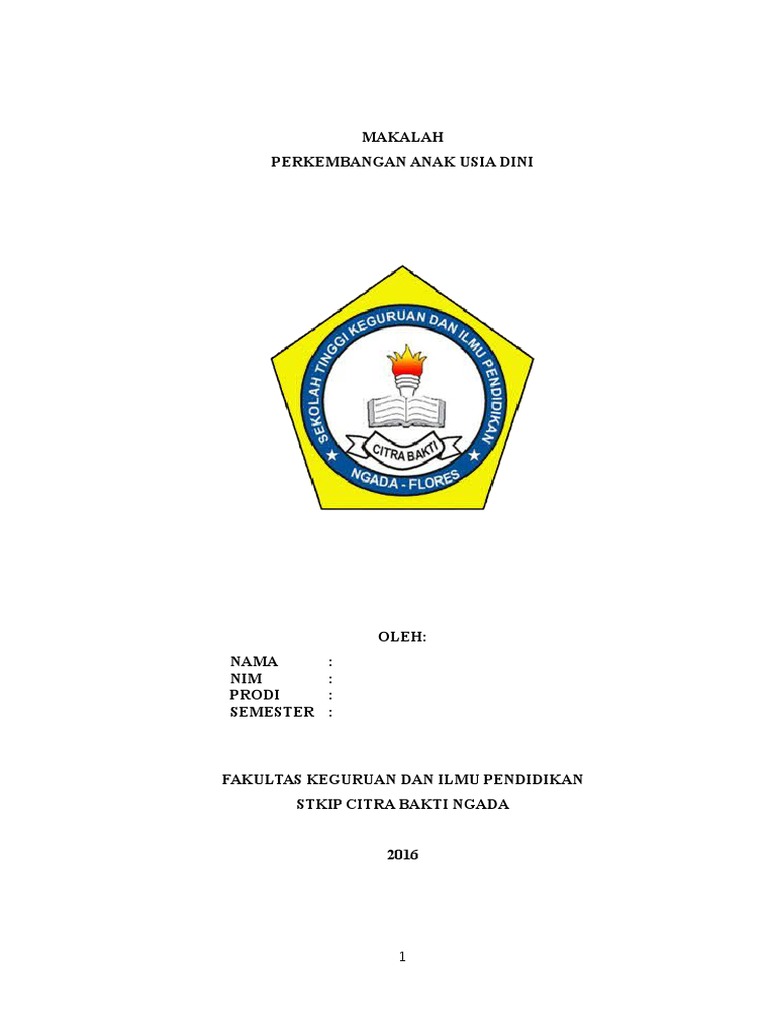 Makalah - Perkembangan Anak Usia Dini