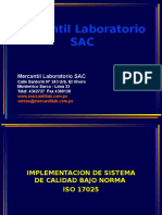 Implementacion de Sistema de Calidad Bajo Norma Iso 17025