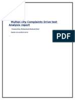 Multan City Complaints Drive Test Analysis Report