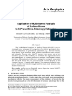 [Acta Geophysica] Application of Multichannel Analysis of Surface Waves to S-Phase Wave Anisotropy Estimation
