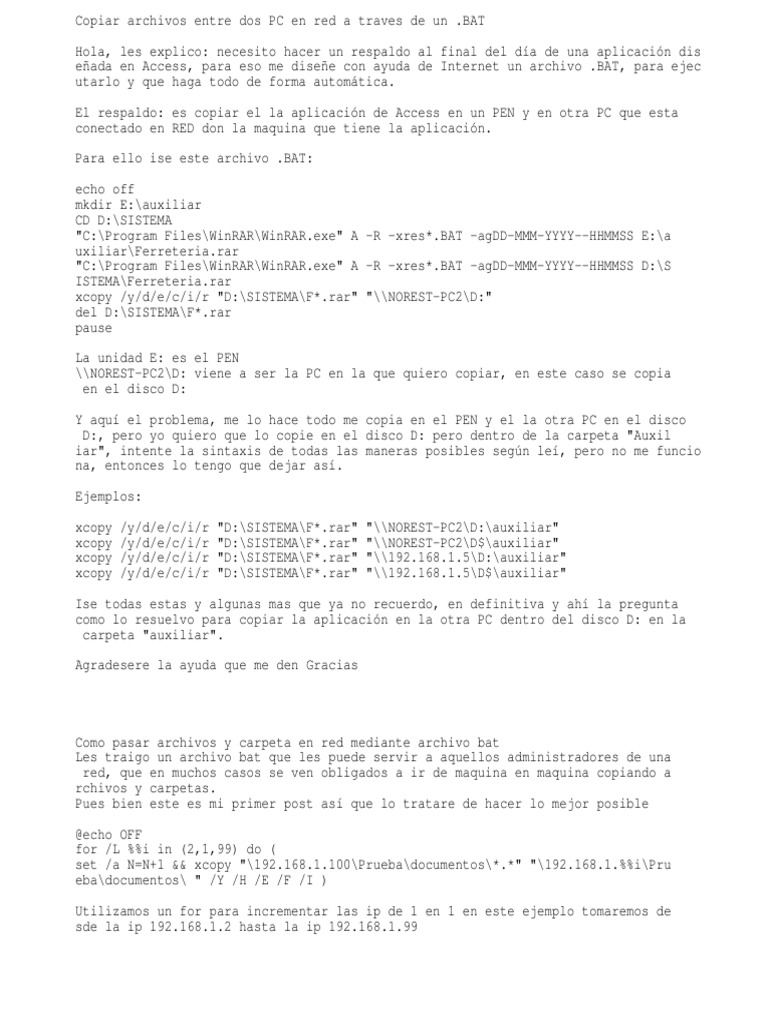 Ejemplo Bat | PDF | Tecnología digital | Ingeniería Informática