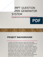 Automatic Question Paper Generator System