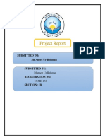 Project Report: Submitted To: Sir Anees Ur Rehman