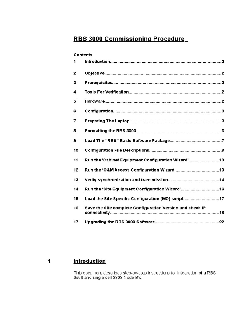 RBS 3000 Commissioning Guide | PDF | Internet Protocols | Computer Network