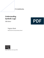 Instructor'S Manual: Understanding Symbolic Logic