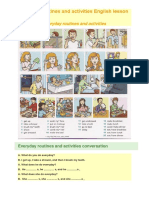 Everyday Routines and Activities English Lesson in PDF