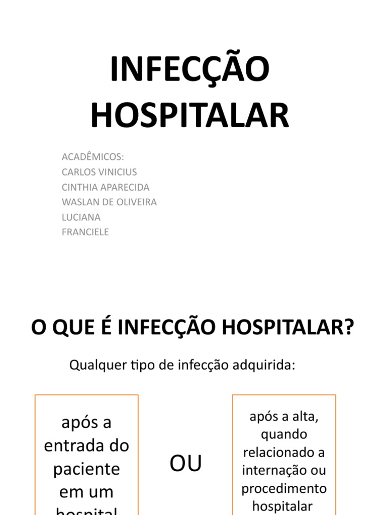 Infecção Hospitalar Pdf Infecção Infecção Hospitalar Adquirida