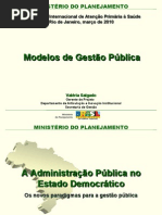Modelos de Gestão Pública