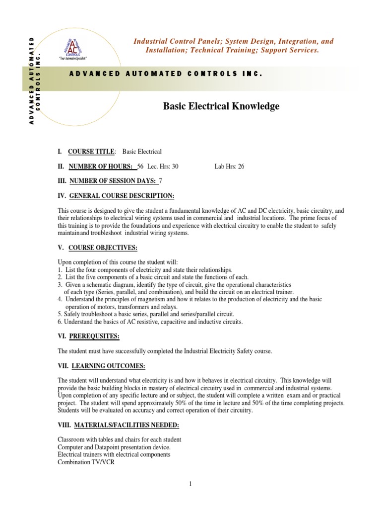 Basic Electrical Knowledge Series And Parallel Circuits Electricity