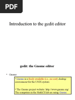 Introduction to the Gedit Editor