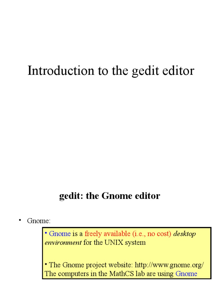 Introduction to gedit Editor Basics | PDF | Computer Keyboard | Shell ...