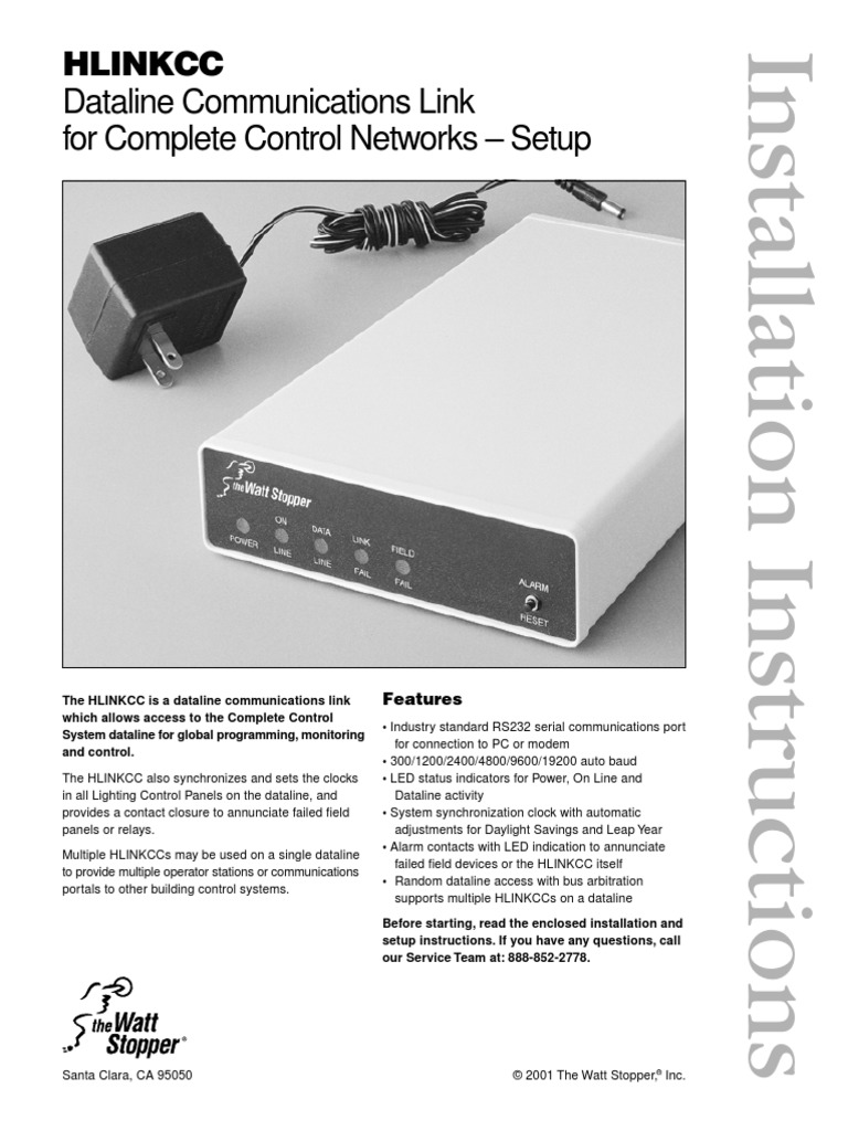 HLINKCC Dataline Communication Link For Complete Control Networks Setup ...