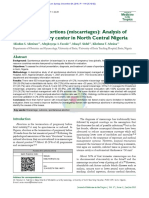 Spontaneous Abortions (Miscarriages) : Analysis of Cases at A Tertiary Center in North Central Nigeria