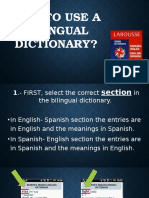 How To Use A Bilingual Dictionary