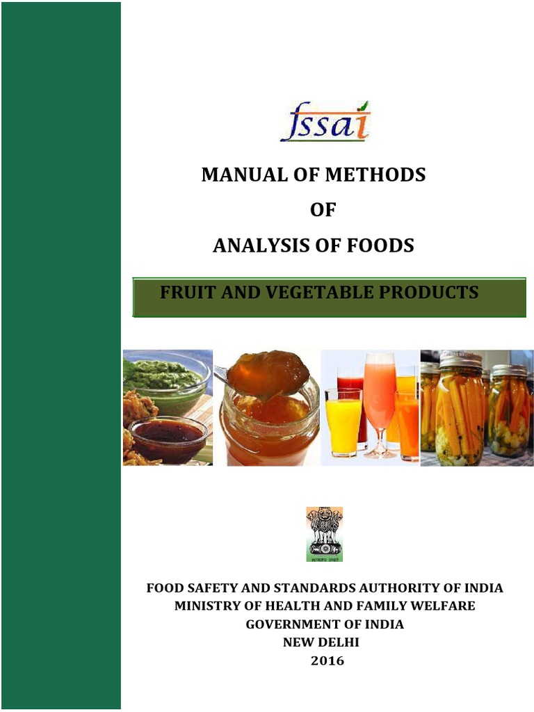 FssaiManual Fruits Veg 25052016 Ph Titration