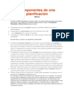 Componentes de Una Planificación