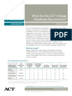 ACT College Readiness Benchmarks