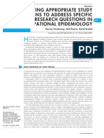 Selecting Appropriate Study Designs To Address Specific Research Questions in Occupational Epidemiology