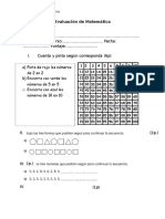 Evaluación de Matemática 3