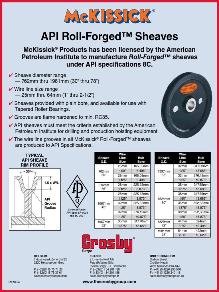 API Roll-Forged™ Sheaves | PDF
