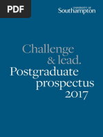 University of Southampton Postgraduate Prospectus 2017