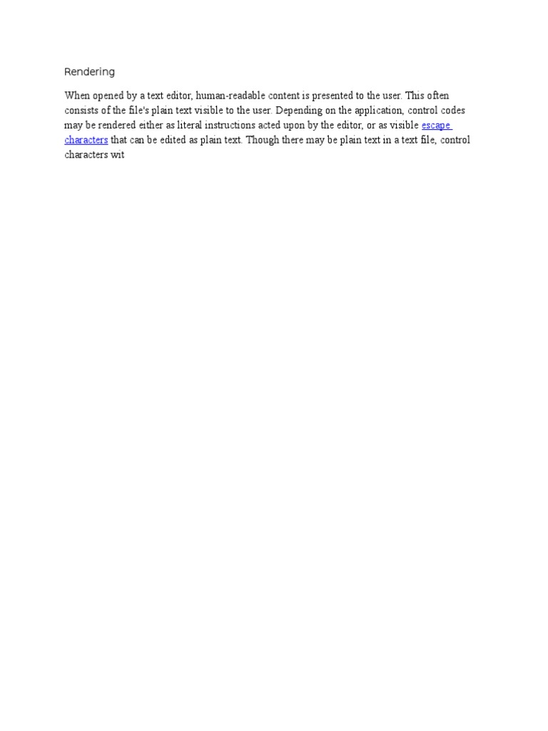 Escape Characters: Rendering | PDF | Art | Technology & Engineering