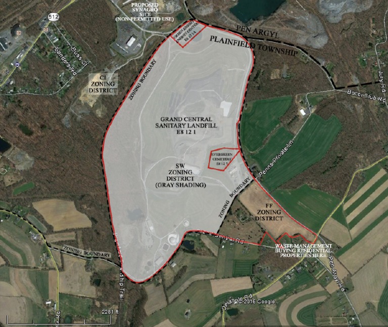 Plainfield Township's Solid Waste Zoning District Boundary and
