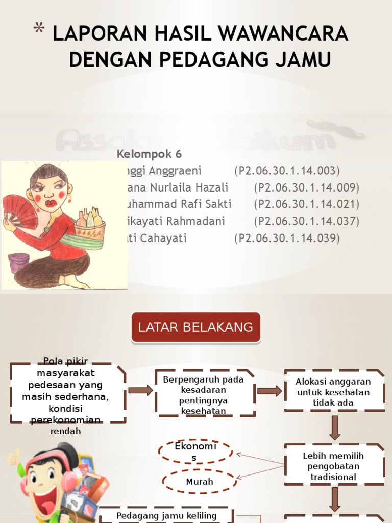 Laporan Hasil Wawancara Dengan Pedagang Jamu